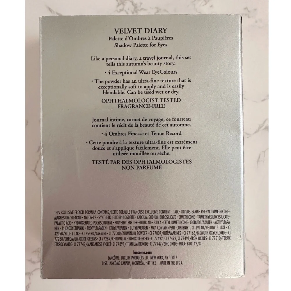 Lancome Paris Velvet Diary Palette 4 Eyeshadows Palette *NEW* - Picture 8 of 9